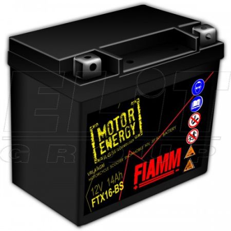FTX16-BS FIAMM 12V,14Ah,д. 150, ш. 87, в.161, электролит в к-те, вес 4,7 кг,CCA(-18C):230 купити дешево