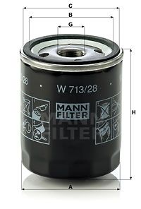 MFW71328 MANN Масляный фильтр для ROVER MINI