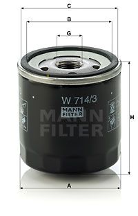 MFW7143 MANN Масляный фильтр для LANCIA Y10