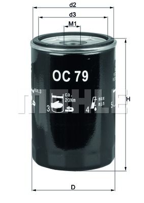 OC79 KNECHT Масляный фильтр для NISSAN 1400