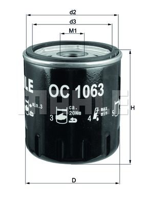 OC1063 KNECHT Масляный фильтр для JAGUAR XE