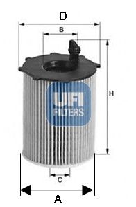 2514100 UFI Масляный фильтр для AUDI A7