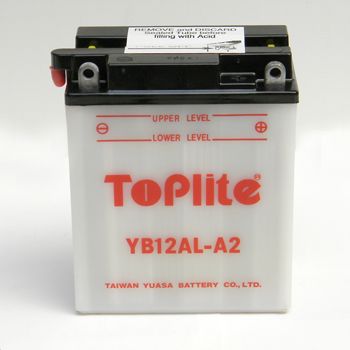 YB12AL-A TOPLITE 12V,12Ah,д. 135, ш. 81, в.161, объем 0,8, вес 4,1 кг,без электролита купить дешево