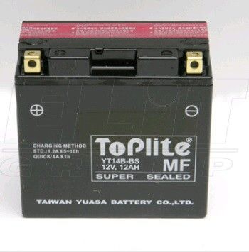 YT14B-BS TOPLITE 12V,12Ah,д. 152, ш. 70, в.145, электролит в к-те, вес 4,5 кг CCA 200 купить дешево