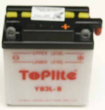 YB3L-B TOPLITE 12V,3Ah,д. 99, ш. 57, в.111, объем 0,25, вес 1,3 кг,без электролита купить дешево