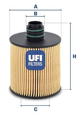 2508300 UFI Масляный фильтр для FIAT IDEA