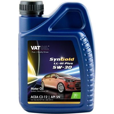 VAT 10-1 LONGL III VATOIL Масло моторное Vatoil SynGold LL-III Plus 5W30 / 1л. / (ACEA C3-12, API SN, VW 504.00/507.00) купить дешево