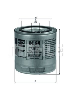 KC59 KNECHT Топливный фильтр купити дешево