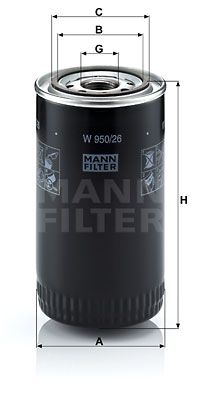 MFW95026 MANN Масляный фильтр для IVECO URBANWAY