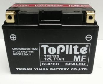 TTZ12S TOPLITE 12V,11Ah,д. 150, ш. 87, в.110, электролит в к-те, вес 3,6 кг купить дешево
