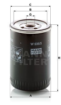 MFW9365 MANN Масляный фильтр для CHEVROLET CORVETTE
