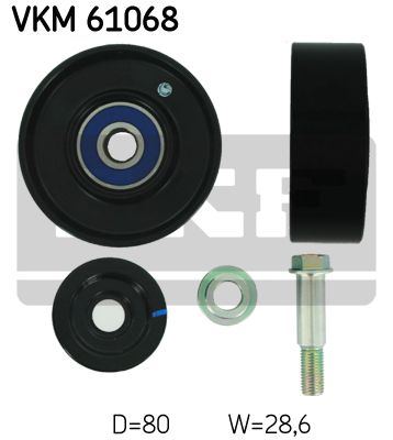 VKM 61068 SKF Паразитный / ведущий ролик, поликлиновой ремень купити дешево