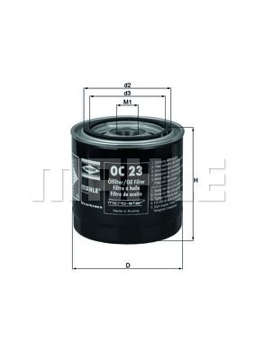 OC23 KNECHT Масляный фильтр для LADA 1200-1600