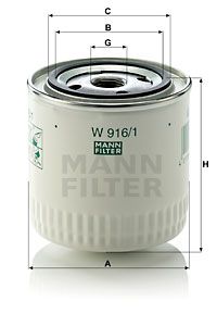 MFW9161 MANN Масляный фильтр для GAZ GAZELLE