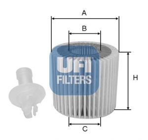 2511600 UFI Масляный фильтр для TOYOTA URBAN