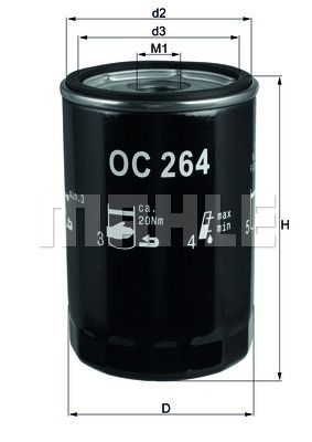 OC264 KNECHT Масляный фильтр для VW CORRADO