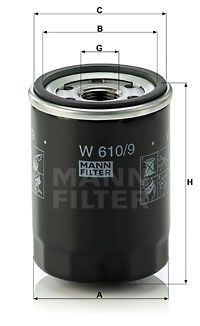 MFW6109 MANN Масляный фильтр для TOYOTA MATRIX
