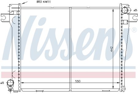 NIS 60663 NISSENS Радиатор  B3(E30)2.7 i(+)[OE 1.176.898] купить дешево