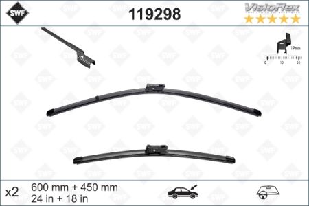 SWF 119 298 SWF Щетка стек-ля б/к 600+450 VisioFlex -Kia Ceed, Hyundai i30 купить дешево