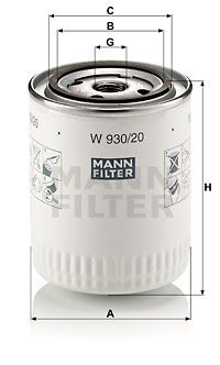 MFW93020 MANN Масляный фильтр для TRIUMPH TR
