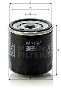 MFW7142 MANN Масляный фильтр для LANCIA BETA