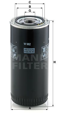 MFW962 MANN Масляный фильтр для IVECO P/PA-HAUBENFAHRZEUGE
