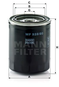 MFWP92880 MANN Масляный фильтр для TOYOTA FORTUNER