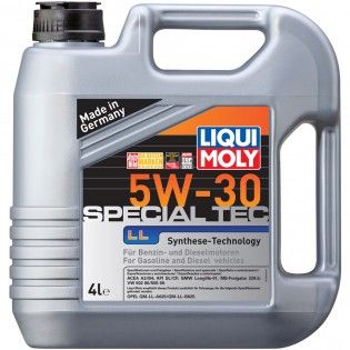LIM7654 LIQUI MOLY Моторное масло SAE 5W-30 SPECIAL TEC LL (API SL/CF, ACEA A3-04/B4-04 ) 4л купить дешево