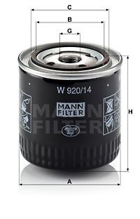 MFW92014 MANN Масляный фильтр для NISSAN SILVIA