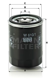 MFW6101 MANN Масляный фильтр для SUZUKI LIANA