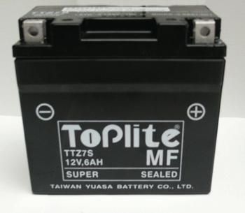 TTZ7S TOPLITE 12V,6Ah,д. 113, ш. 70, в.105, электролит в к-те, вес 2,1 кг купить дешево
