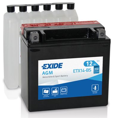 EXI ETX14-BS EXIDE Акумулятор EXIDE AGM [12B] 12 Ah/  150x87x145 (ДхШхВ) CCA 200 купити дешево