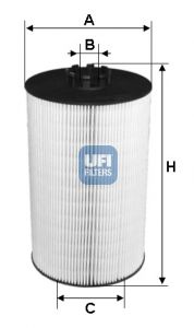 2501900 UFI Масляный фильтр для AUDI ALLROAD