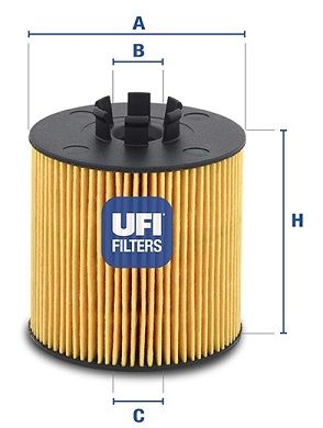2504700 UFI Масляный фильтр для SEAT ALTEA