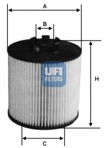 2506300 UFI Масляный фильтр для MERCEDES BENZ B-CLASS