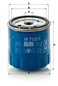 MF W712/11 MANN Масляный фильтр купить дешево