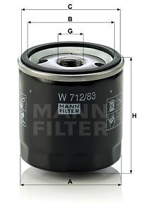 MFW71283 MANN Масляный фильтр на CHERY