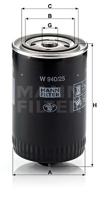 MF W940/25 MANN Масляный фильтр купить дешево
