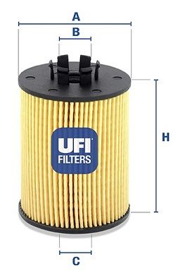 2501200 UFI Масляный фильтр для OPEL AGILA