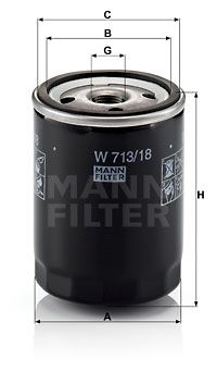 MFW71318 MANN Масляный фильтр для CHEVROLET CORVETTE