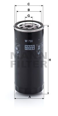 MFW730 MANN Масляный фильтр для PORSCHE 928