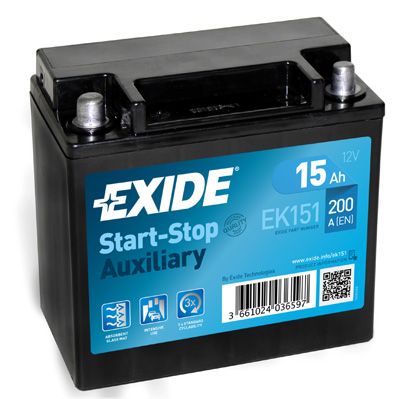EXI EK131 EXIDE Акумулятор EXIDE AGM - 13Ah/ EN 200 / 150x90x145 (ДхШхВ) купить дешево