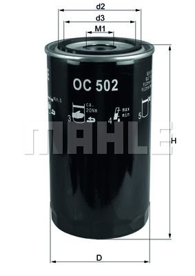 OC502 KNECHT Масляный фильтр для IVECO TECTOR