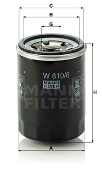 MFW6106 MANN Масляный фильтр для HONDA CONCERTO