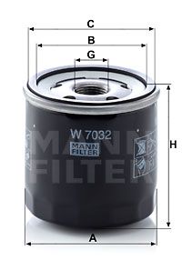 MFW7032 MANN Масляный фильтр для MERCEDES BENZ GLA