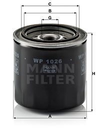 MFWP1026 MANN Масляный фильтр для TOYOTA PICNIC