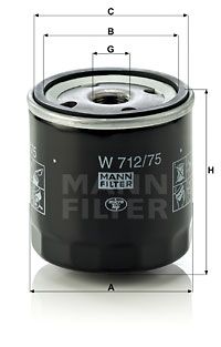 MFW71275 MANN Масляный фильтр для LADA 110